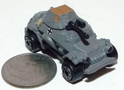 Very Small Micro Machine WWII type German SdKfz 222 4X4 Scout Car/ Gray # 2 - Image 1 of 4