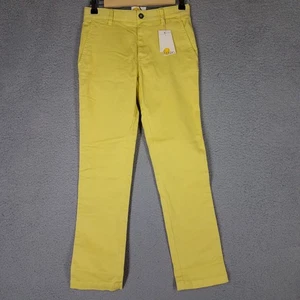NEW Boden Pants Girl's 11y Chino Preppy Straight Casual Stretch 26" Yellow - Picture 1 of 13