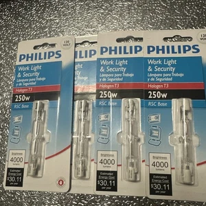 Neu 4er Pack Posten Original Philips 250W Arbeits- und Sicherheitsleuchte RSC Sockel 120V Glühbirnen - Bild 1 von 3