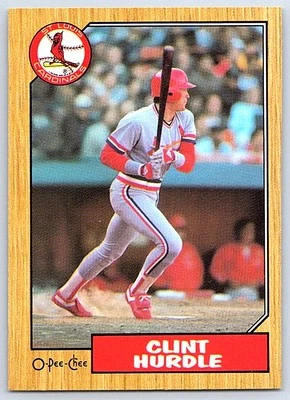 1987 O-Pee-Chee Clint Hurdle St. Louis Cardinals #317 - Image 1 of 2