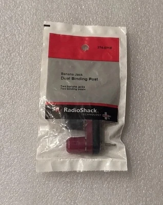 Radio Shack Banana Jack Dual Binding Post Connector, 274-0718. New! - Image 1 of 3