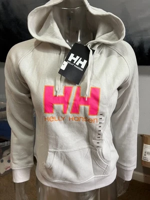 Sudadera con Capucha Helly Hansen para Mujer XS Gris HH Logo Mezcla de Algodón Pullover Sudadera Foto 1 de 4