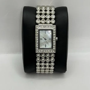 20mm Working Ladies Accessories New Look Silver Tone Jewelled M.O.P Quartz Watch - Picture 1 of 19