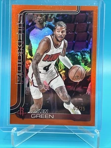 Jalen Green 2025-26 Topps Basketball #175 Orange /25 - Rockets - Picture 1 of 2