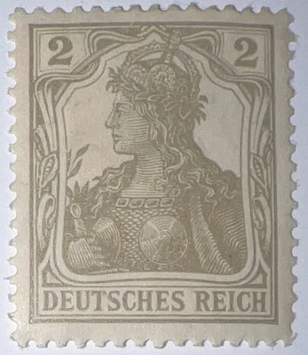 Sellos de viaje: estampillas de Alemania de 1916-1919 Scott #96 2pf, como nuevas, Og, con bisagras Foto 1 de 4