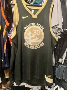 Nike Steph Curry Golden State Warriors 2021-22 Special Edition Gold Swingman 2xl - Picture 1 of 4