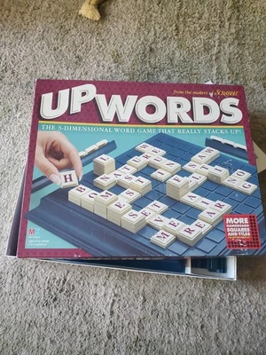 Vintage 1997 Milton Bradley UPWORDS 3-Dimensional Word Game - Complete in Box! - Image 1 of 2