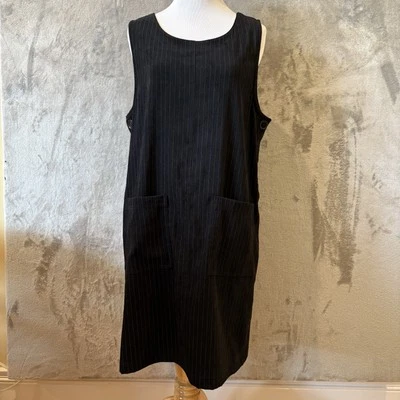 Vestido midi sin mangas con botones preppy academia años 90 talla S Foto 1 de 4