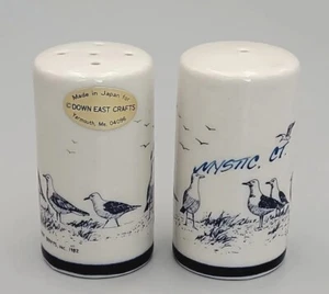 Vtg Down-East Crafts Nautical Seagull Sandpiper Salt & Pepper Shaker Mystic CT - Picture 1 of 5