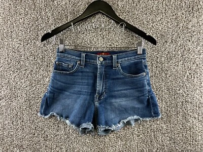 Pantalones Cortos de Jean 7 For All Mankind Azul Denim Corte Elastizados Talla 27 para Junior Foto 1 de 4