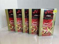 JVC SX Gold Lot Of 5 Blank VHS Tape T-120 6hrs T-120SX Gold Brand New Sealed