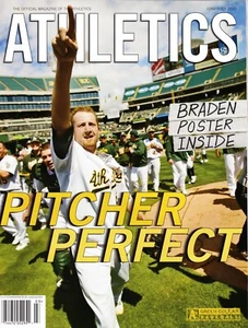 2010 OAKLAND ATHLETICS MAGAZINE “PITCHER PERFECT”-DALLAS BRADEN SGA NEW w/POSTER - Picture 1 of 5