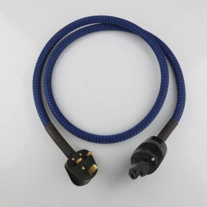 3.3ft HiFi Audiophile Audio Power Cable Gold-Plated UK IEC Plug C15 Audio Cord - Picture 1 of 7