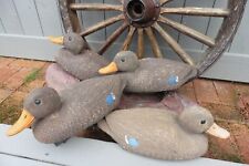 Lot of 4 Flambeau Decoy Duck Mallards Hen Plastic Hunting Pond Lake Cabin Decor