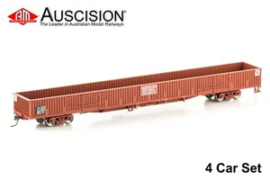 Auscision (SOW-3) GOX Open Wagon Australian National Railways Red - 4 Car Pack - Picture 1 of 1