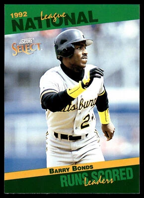 1993 Score #40 Barry Bonds Select Stat Leaders - Image 1 of 2