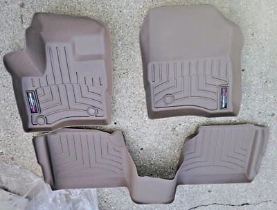 WeatherTech 脚垫 FloorLiner 适用于林肯 MKS - 2011 - 2016 - 第一/第二排棕褐色 — 第 1/3 张图片