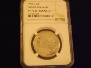 1991-S     $1        Mount Rushmore        NGC  PF  70 ULTRA CAMEO - Picture 1 of 2