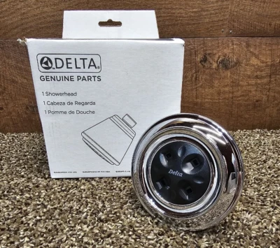 Delta RP54752 H2Okinetic Single-Setting Raincan ShowerHead Chrome Showerhead NIB - Image 1 of 4