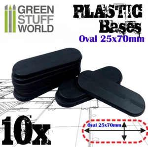 Peanas Plastico OVALADAS 25x70mm - bases miniaturas 70x25mm motos marine bikes - Imagen 1 de 3
