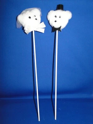 Nuevo Oso de Peluche Novia y Novio Satinado 14" Elige Decoración, Ideal para Centro de Mesa. Foto 1 de 3