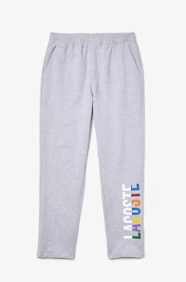 NWT - Lacoste Cotton Fleece Lounge Pants Branded Logo - Grey - Men's Size Medium - Image 1 of 4
