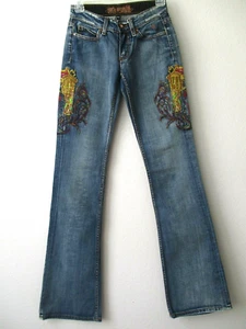 HART & HUNTINGTON DESIGNER LOW RISE FLARE GUNN DESIGN JEANS SIZE 24 - NEW - Picture 1 of 9