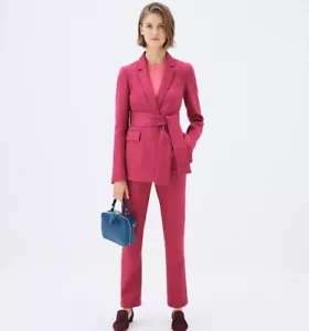 STUNNING BNWT HOBBS ANTHEA 100% Linen Jacket in Raspberry UK 8 £199.00 - Picture 1 of 4