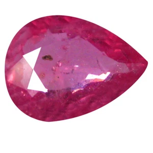0.69 ct Super-Excellent Pear Shape (6 x 5 mm) Pinkish Red Sapphire Genuine Stone - Picture 1 of 1