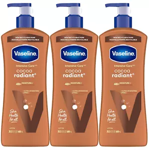 Vaseline Intensive Care Lotion Cocoa Radiant Glow 48h Moisture 600ml Pack of 3 - Picture 1 of 8
