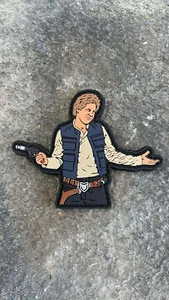 Star Wars: Han Solo Shrug Emoji PVC Morale Patch - Picture 1 of 1