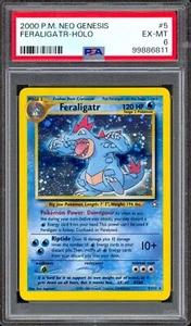 PSA 6 EXCELLENT / MINT - 2000 Neo Genesis Feraligatr Holo 5/111 WOTC English - Picture 1 of 1