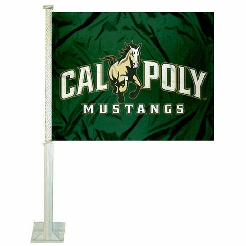 Cal Poly Mustangs Car Auto Window Flag Cover