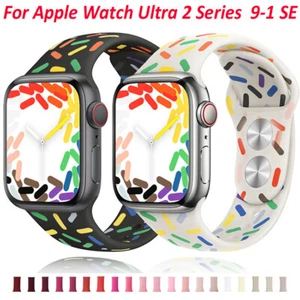 Pride Edition 38/40/49mm Band Strap Silicone Sport For Apple Watch Ultra 2 9-1 - Picture 1 of 21