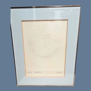 Vintage CARL REGEHR Framed Relief Print SATELLITE 1982 Limited Edition 224/250 - Picture 1 of 4