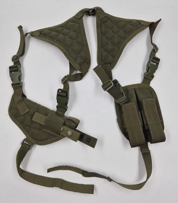 Fox Tactical Shoulder Holster Green Strap Clip Holder Pistol Padded Used Clasp - Image 1 of 4