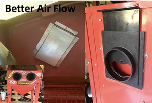 Harbor Freight Sand Blast Cabinet Air Flow Upgrades =1 baffle +1 blast gate - Picture 1 of 1