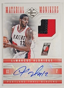LaMARCUS ALDRIDGE 2012-13 Panini Limited Material Monikers Patch Auto 10/10 - Picture 1 of 2