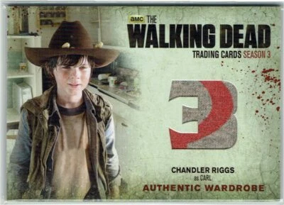 Walking Dead Season 3 Part 1 Wardrobe Card M10 Chandler Riggs as Carl VARIANT - Image 1 of 2