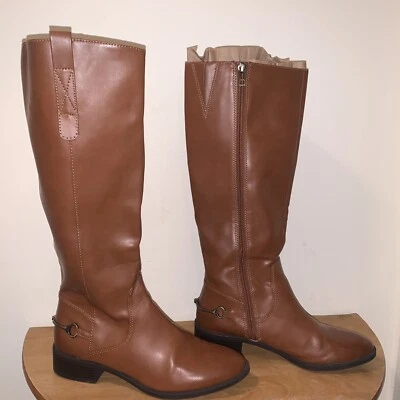 Sam And Libby Mujeres Perry Botas de Montar Altas Marrón Coñac Talla 8 1/2 Nuevas Sin Caja Foto 1 de 4