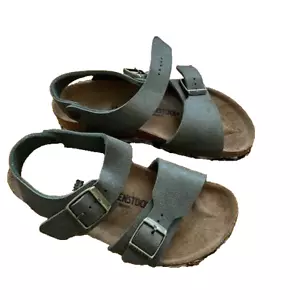 Birkenstock boys Sandals - Olive Green flat shoes size 31 - Picture 1 of 8