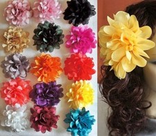 Haarblume XL EXOTIC 15 Farben Haarblüte Ansteckblume Stoffblume Haarspange XXL