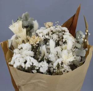 Bouquet Ramo de Flor Seca TRADE Blanco 50 cm para Decoración Hogar - Imagen 1 de 1