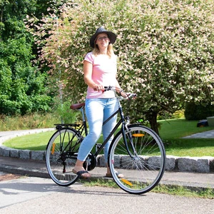 Damenfahrrad 28" 6Gang Fahrrad Hollandrad Cityrad Bike Galano Florenz black 48cm - Bild 1 von 22