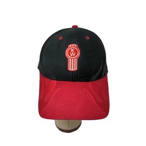 Kenworth Trucking Strapback OSFM Hat Embroidered Logo Flames Red & Black - Picture 1 of 10