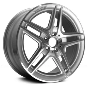 Wheel For 08-14 Mercedes C300 18x8 Alloy Double 5-Spoke Silver Machined 5-112mm - Picture 1 of 1