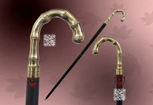 Bamboo Style Designer Walking Stick With Beautiful Umbrella shape head, Walking - Picture 1 of 8