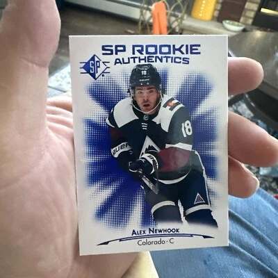 2021-2022 UD Blue SP Hockey Alex Newhook #140 RC Rookie Authentics NHL Avalanche - Image 1 of 2