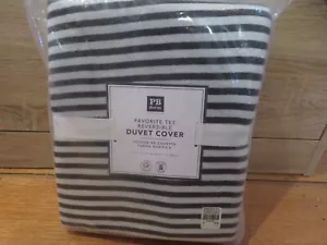 Copripiumino Pottery Barn Teen Favorite Teen H. Bianco e Nero Doppia Maglia Cotone - Foto 1 di 6