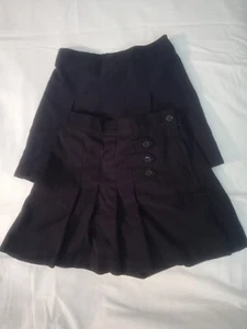 2 Pc Set School Skorts Girls Navy Blue Size 7 & 8 - Picture 1 of 8